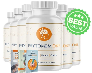 Six bottles of Phytomem One with bonus e-books