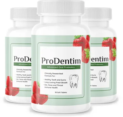 Three bottles of ProDentim advanced oral probiotics